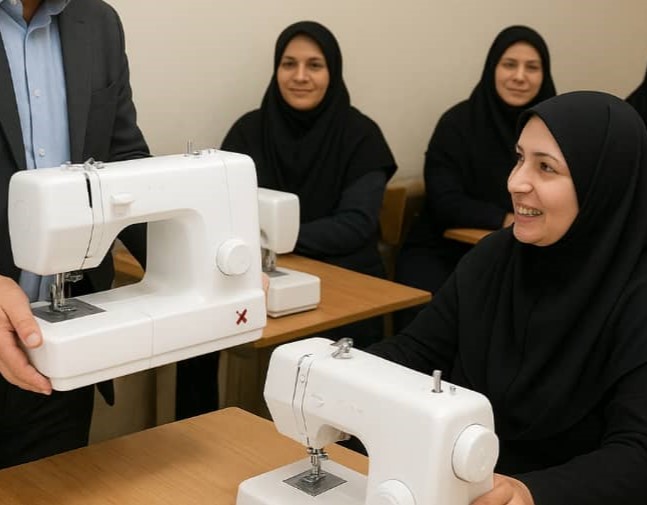 اهدای چرخ خیاطی